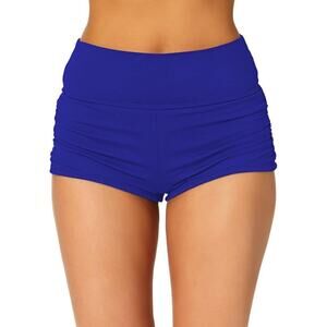 Pink Queen Women's High Waisted Swim Bottoms Bathing Suit Board Shorts Small DD2